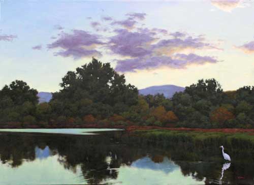 Egret at Twilight