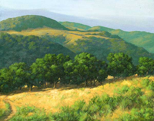 Row of Oaks, Golden Grasses